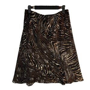 NWT George Brown Animal Print Skirt Size 10 A Line Knee Length‎ Lined